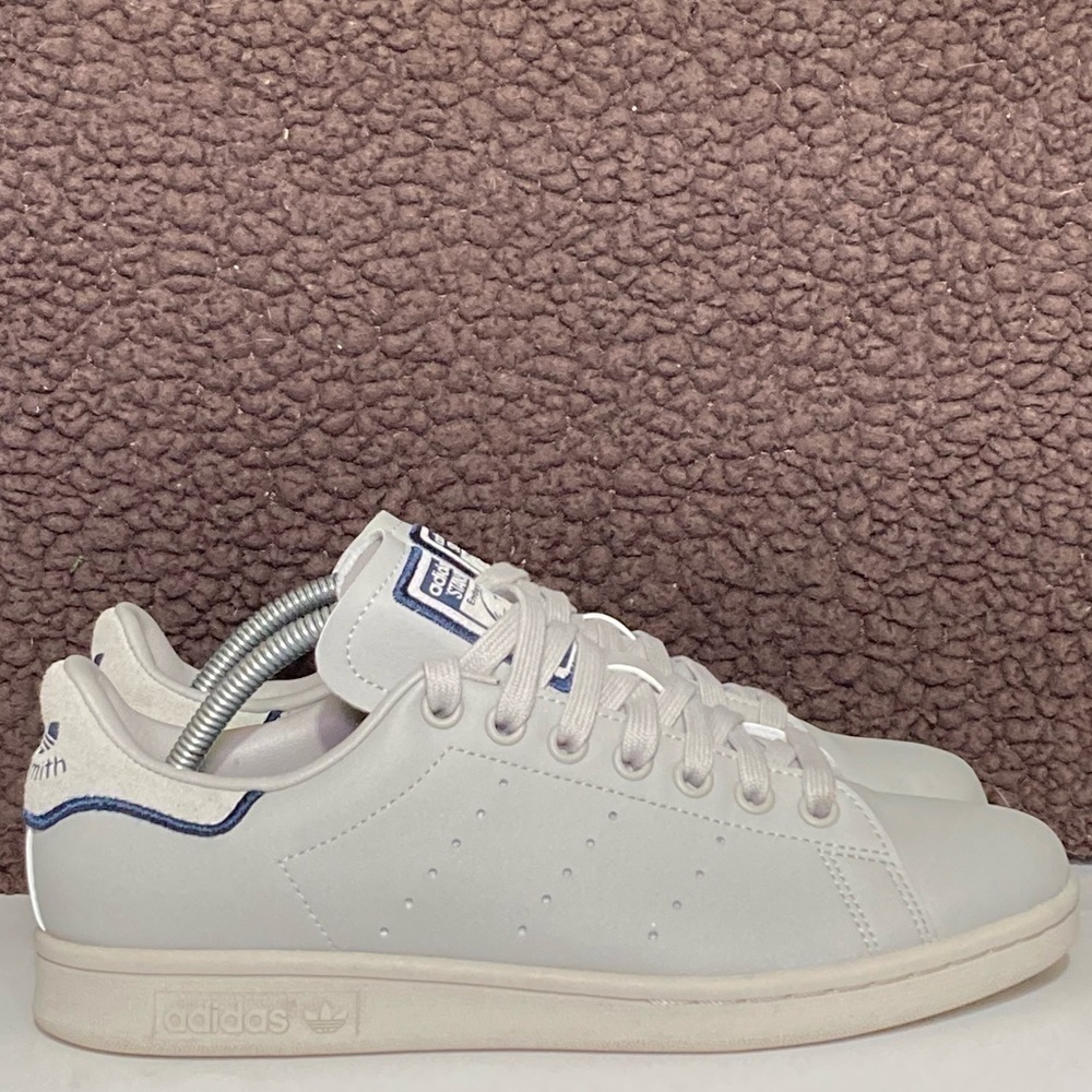 Adidas Originals Stan Smith Men Grey/Navy Classic Low Sneakers Shoes SZ US M6/W7